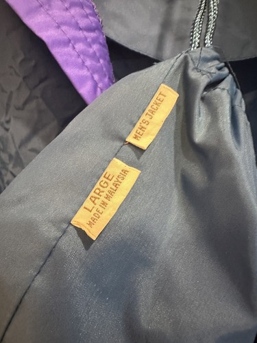 VTG 80S/90S Blue Purple Nylon EMS Eastern Mountain Sport Windbreaker Jacket L - Picture 10 of 14