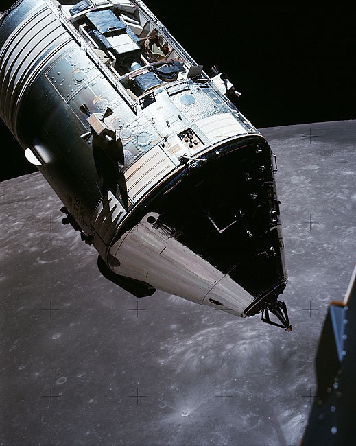 APOLLO 17 CSM AMERICA OVER THE MOON NASA 11x14 GLOSSY PHOTO PRINT