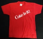 VTG 1970s COCA COLA ADVERTISING PROMO TSHIRT COKE IT IS SINGLE STITCH KIDS 6-8 r