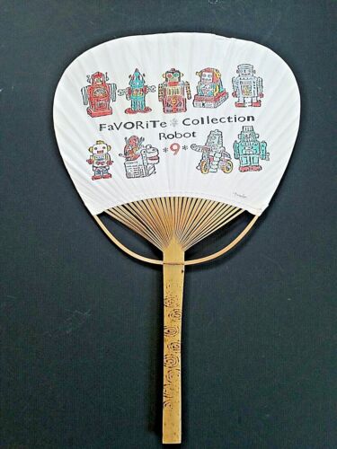 ROBOTS "Favorite Collection Robot" advertising paddle fan signed Yumiko - Picture 1 of 9