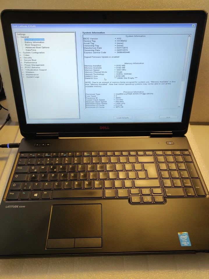 Dell Latitude E5540 · i5-4310U · 8GB · 250GB, Foto 2 von 5