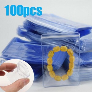 oxidation resealable 100pcs lock zip anti clear plastic pack bag storage jewelry