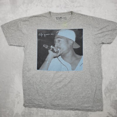 Tupac Shirt Men XL Rap Death Row Records Concert West Coast 2Pac