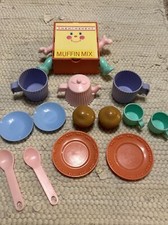 Vtg Cherry Merry Muffin Snack N Serve 14 Piece Playset 1988 Almost Complete