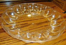 Vtg Large 12" Clear 15 ct Egg Plate Tray~Thick Plastic~2" depth Made In USA 833