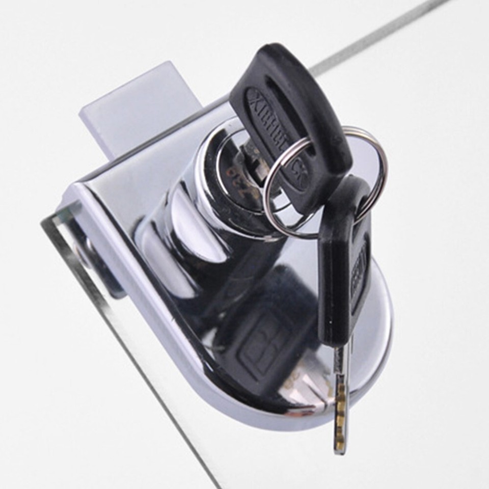 Door Lock Glass Punchfree Zinc Alloy Double Door For 58mm Thick Glass