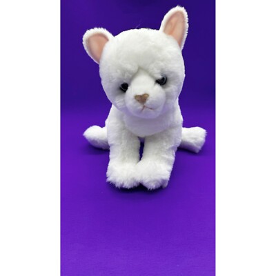 Douglas Cuddle Toys Winnie White Plush Kitty Cat Soft 8'' Stuffed Animal Toy
