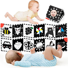 High Contrast Baby Toys for Newborn Development - Tummy Time Black and White Bab