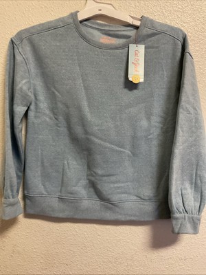   Girls' Fleece Crew Pullover Sweatshirt - Cat & Jack ( XSMALL 4/5 ) Blue 
