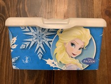Empty Huggies Wipes Container Disney Frozen Elsa Blue Refillable