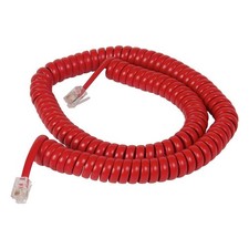 Cablesys GCHA444012-FCR 12ft Red Handset Cord Phone Cable