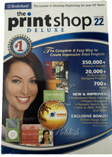 Print Shop Deluxe Version 22 348 Page Manual Box 5 CD Set Win 2000/XP