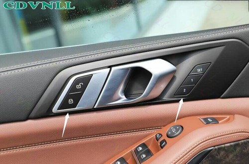 Fit For BMW X5 G05 2019-2021 Chrome Silver Seat Memory Button Switch Frame Trim - Foto 5 di 11