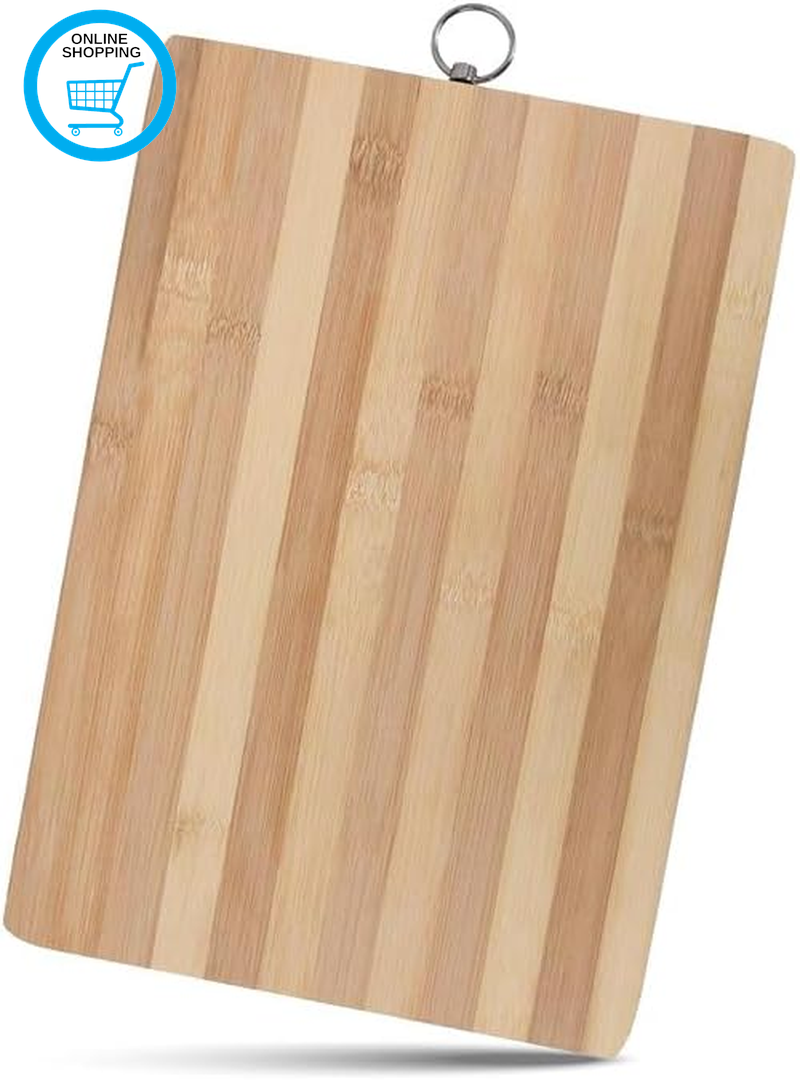 Bamboo Wooden Chopping Board, Organic Cutting Board Non-Slip Kitchen Blog Cuttin