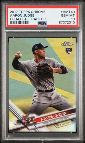🔥 2017 TOPPS CHROME AARON JUDGE UPDATE REFRACTOR ROOKIE /250 GEM MINT PSA 10 🔥