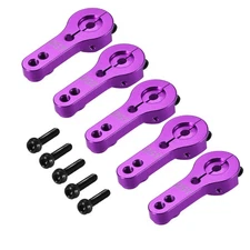 5Pcs 25T Aluminum M3 Threads Metal Arm for Futaba Savox RC Car Purple