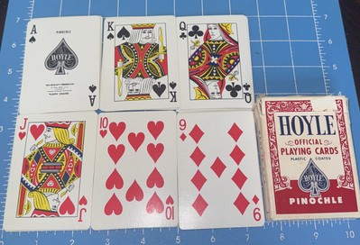Vintage Hoyle / Stancraft Pinochle Plastic Coated Nevada Finish Complete