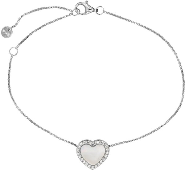 Jacques Lemans - Armband Herz Sterlingsilber Mit Perlmutt Und Zirkonia-image