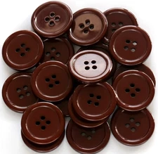 1 Inch (25mm) Brown Color Buttons for Sewing Flatback Button Sweater Sewing or C