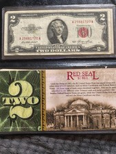 Rare Two Dollar United States Note 1953 Circulated Red Seal
