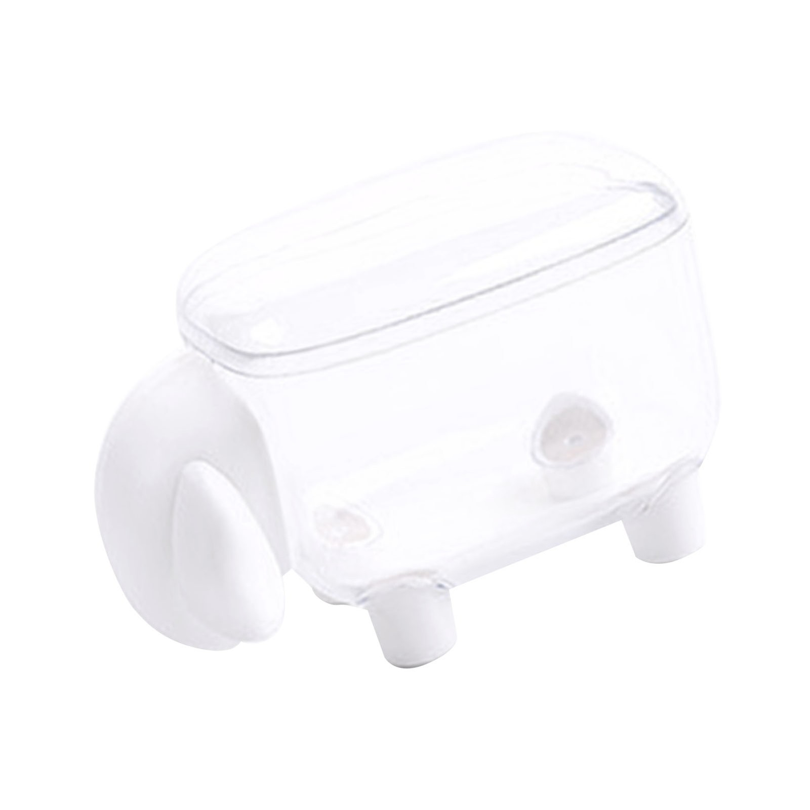New Cotton Swab Holder Sheep Design Transparent Toothpick Storage Box Container