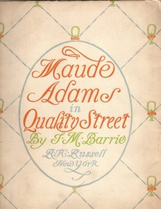 *ACTRESS MAUDE ADAMS RARE 1901 QUALITY STREET SOUVENIR PROGRAM 18 PICTURES*