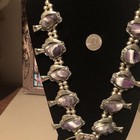 Native Jeweler  Coin Silver (.900) & Genuine AMETHYST Squash Blossom Necklace — photo 4