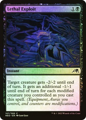 MTG FOIL Lethal Exploit  - Kamigawa: Neon Dynasty #107
