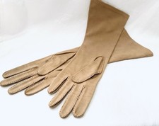 Vintage Wear Right Tan Gloves 14  Made In West Germany Women's Sz 6 1/2