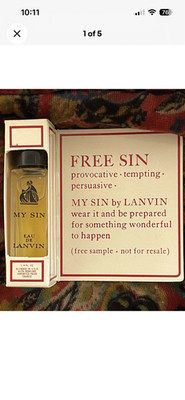 Rare Find. Vintage boxed 1/4 oz sealed sample of My Sin by Lanvin.