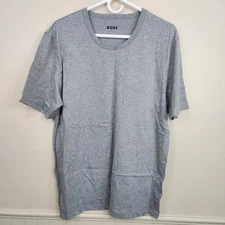 HUGO BOSS Men's Gray Classic Logo Cotton Crew-Neck T-Shirt SZ XL Extra Large