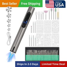 Resparked Engraving Pen, USB Rechargeable Cordless Engraver Pen with 51 Bits ...