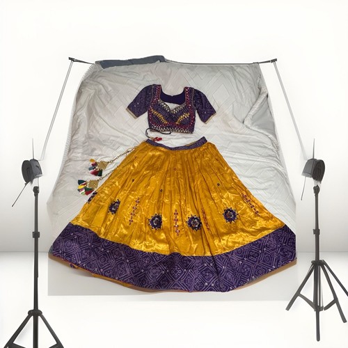 Espejo de boda afgano 2 piezas ropa india pesada 3 capas falda corta talla L bordada - Imagen 1 de 8