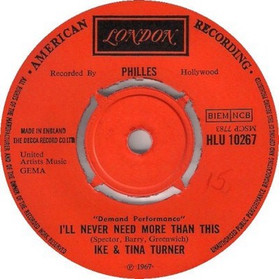 Ike & Tina Turner - I'll Never Need More Than This / A Love Like Yours (Don't...