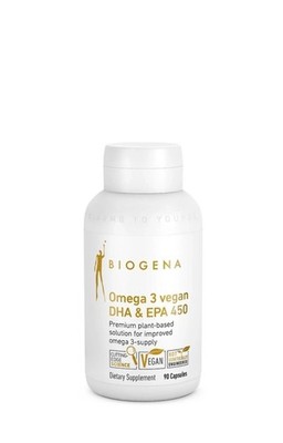 Omega 3 Vegan DHA & EPA 450 GOLD 90 Capsules Biogena Dietary Supplement  #415