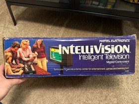 Mattel Intellivision system console system in box w/ 3 CIB video games UNTESTED