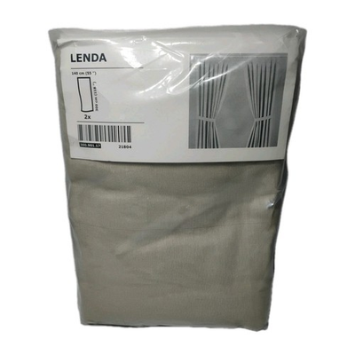 #ad New Sealed Pair IKEA Beige LENDA Curtains 55x118quot; Discontinued 300.901.17 $68.00
