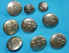 COLLECTION WW2 MILITARY HOME FRONT CIVIL DEFENCE UNIFORM BUTTON LOT OF 9
