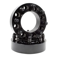 2 Pc Hub Centric Wheel Spacers 8 on 6.50 to 8 on 2.00" Thick - 2 Pack Black