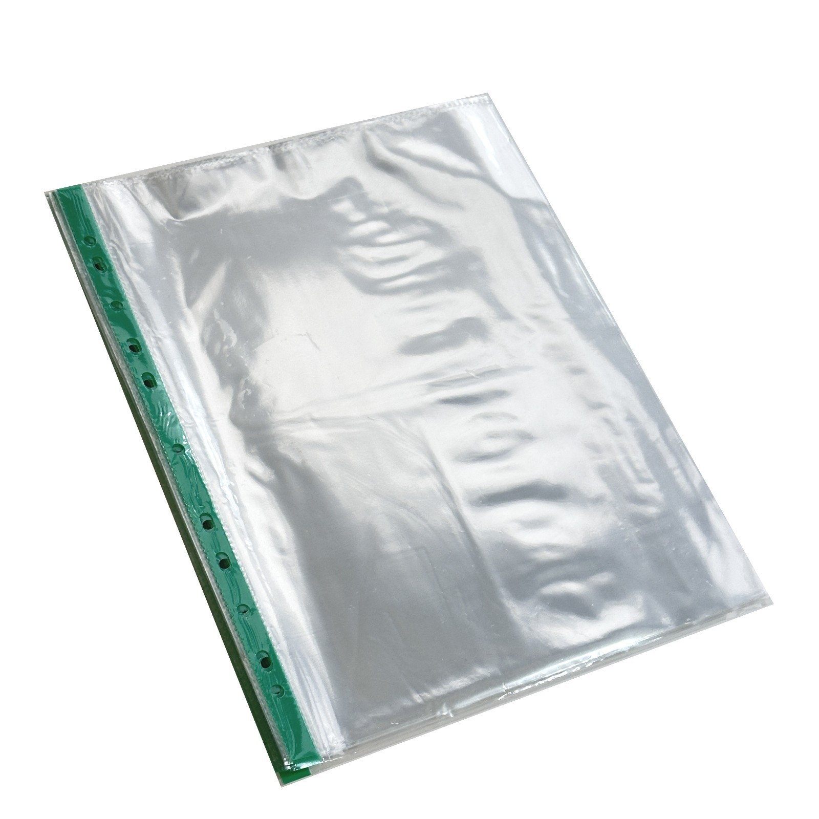 A4 Punched Pockets Clear Sleeves Filing Folder Document Wallets 5 Colours