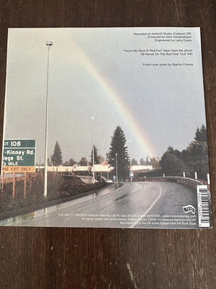 Sleater Kinney 'You're No Rock N' Roll Fun' 7” Vinyl Single NM Foto 2 de 4