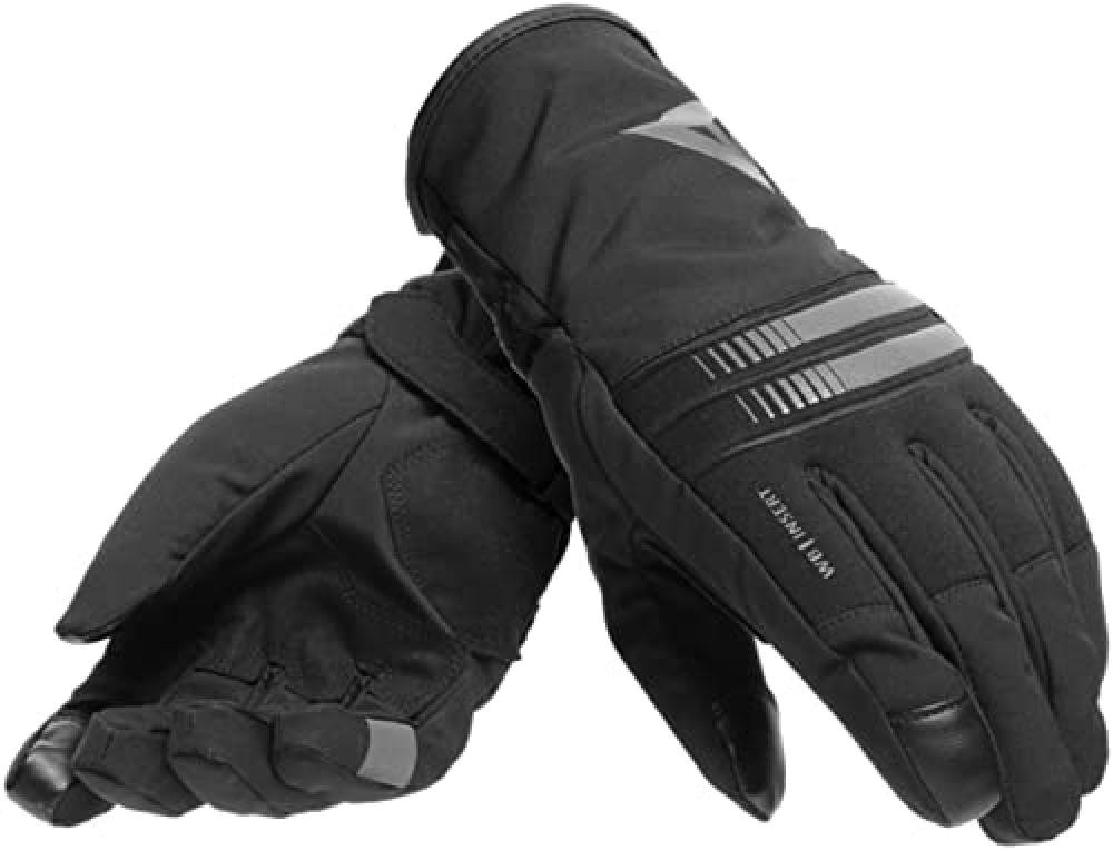 (TG. XXS) DAINESE PLAZA 3 LADY D-DRY GLOVES BLACK ANTHRACITE XXS - NUOVO