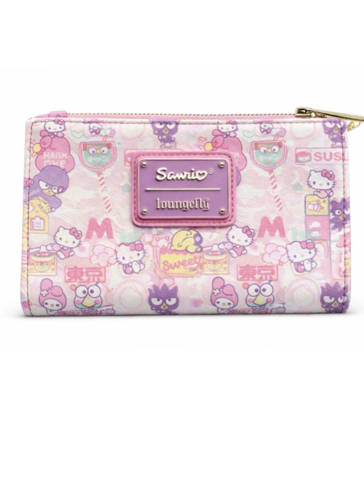 Loungefly Sanrio Hello Kitty & Friends Pink Wallet Zip Around EUC