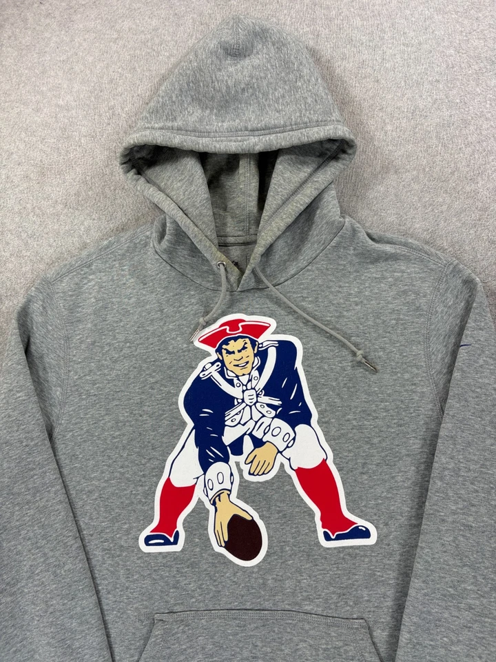 Sudadera con Capucha New England Patriots Nike Vintage Años 90 Logo Stadium (Hombre XL) Foto 2 de 4