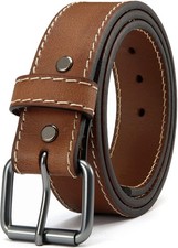 1.5 inch Men's Leather Gun Belt for Concealed Carry Heavy Duty Durable