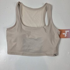 JoyLab Women's Mesh Back Longline Sports Bra Size small tan