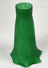Green Lily Lamp Shade Tiffany Style Small 1.25" Fit Vtg Tulip Glass Flower Decor