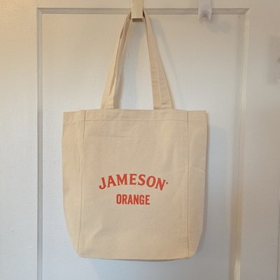 Jameson Orange Irish Whisky Canvas Tote Bag Advertising Distillery Beige Orange