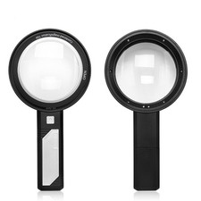 HandHeld  5X/10X/6X/9X Microscope Lens LED Lamp UV Magnifying Glass Map Reading