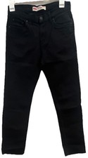 Levi's 502 Regular Taper Boys' Jeans Black 14 REG 27x27 Cotton Denim